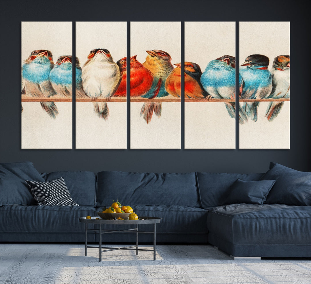 Arte de pared de pájaros abstractos Lienzo