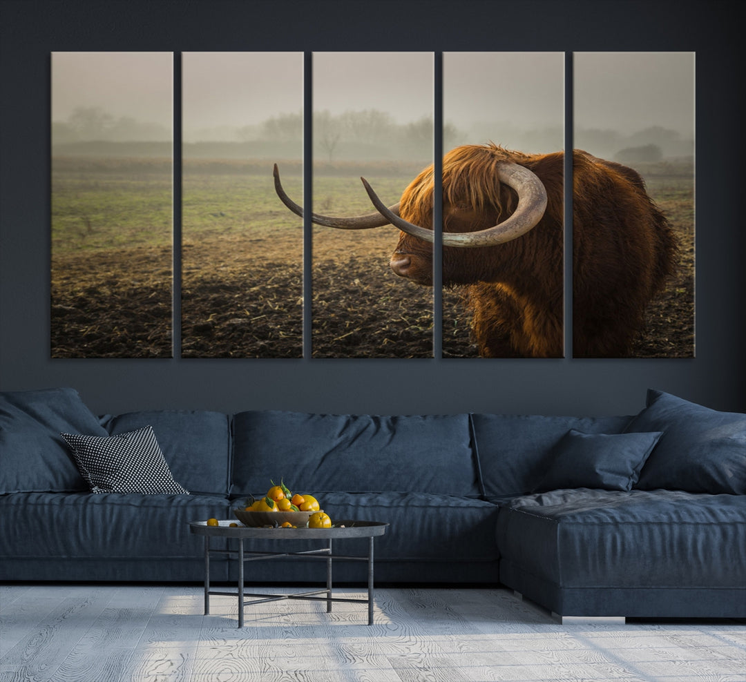 Arte de pared de cuerno de vaca grande Lienzo