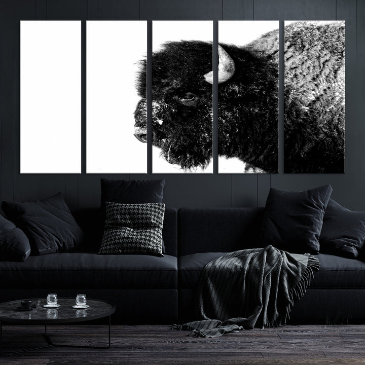 Impression sur toile d’art mural Buffalo, impression de bison
