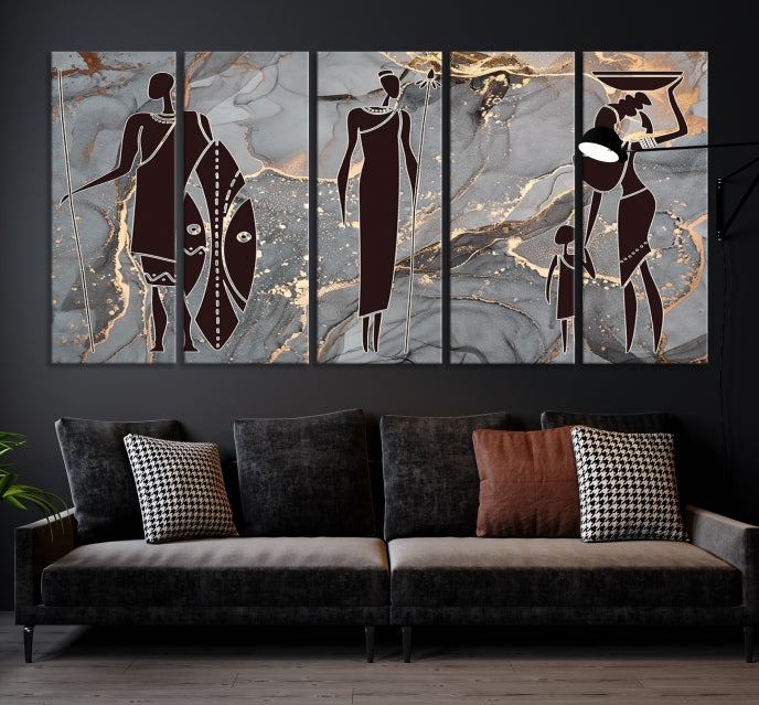 African American Wall Art African Women Painting Canvas Print