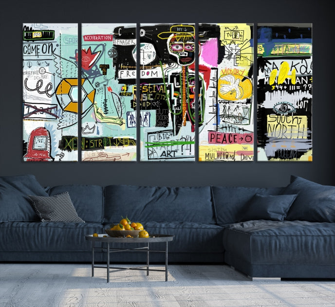 Jean Abstract Graffiti Wall Art Impression sur toile