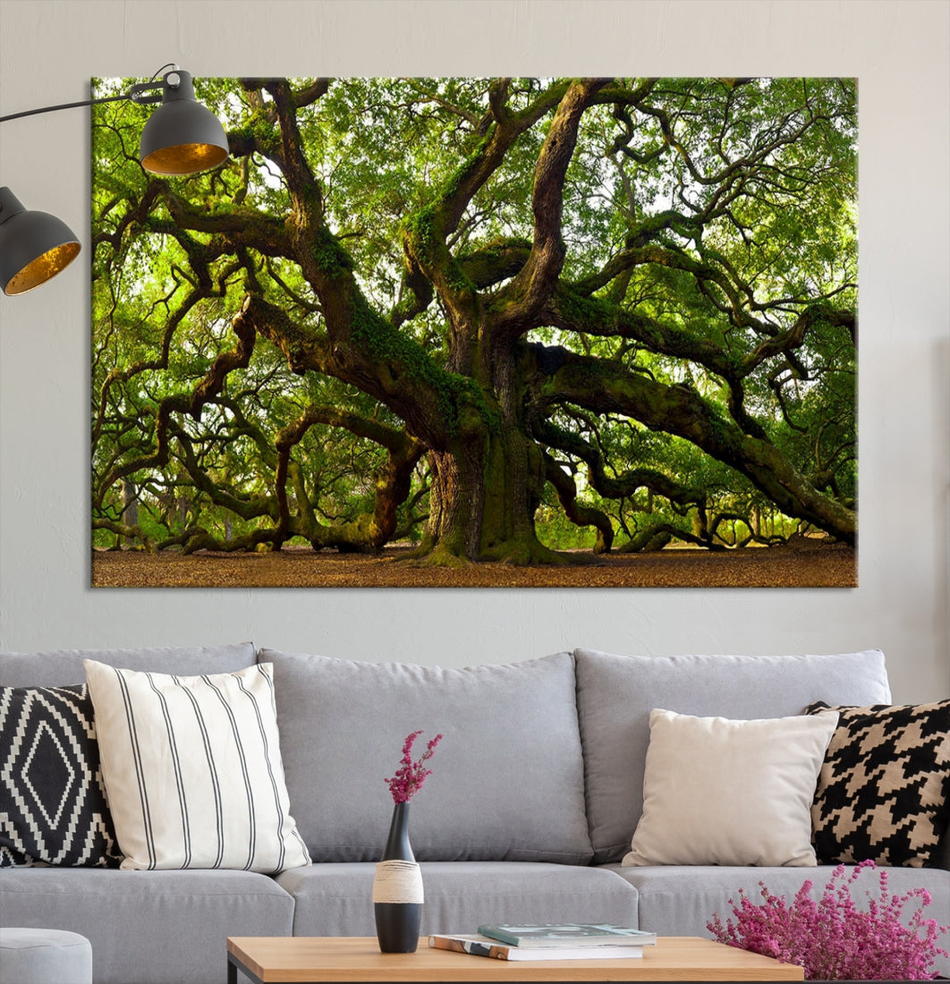 Large Mighty Angel Oak Wall Art | Angel Oak Tree Art Print | Large Canvas Print | Framed Canvas | Extra Large Wall Art | Angel Oak Canvas