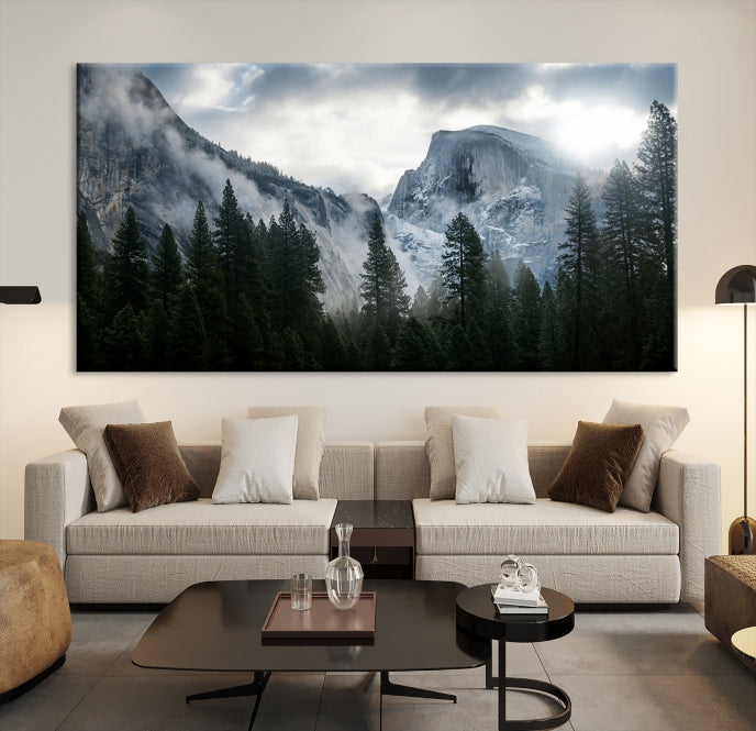Impresión en lienzo del arte de la pared del parque Yosemite - El Capitán