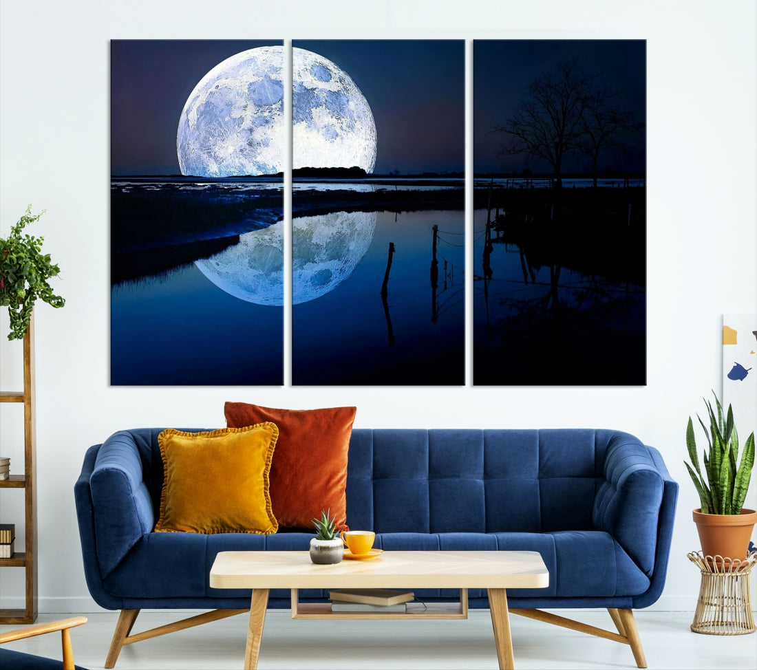 97742 - Blue Moon Large Wall Art Canvas Print