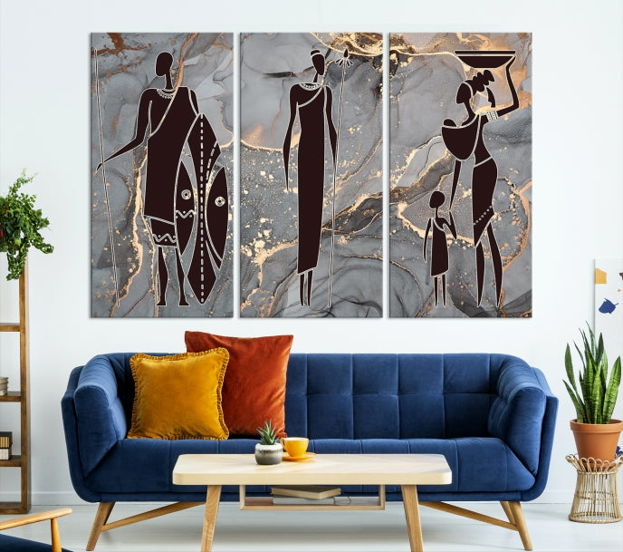 African American Wall Art African Women Painting Canvas Print