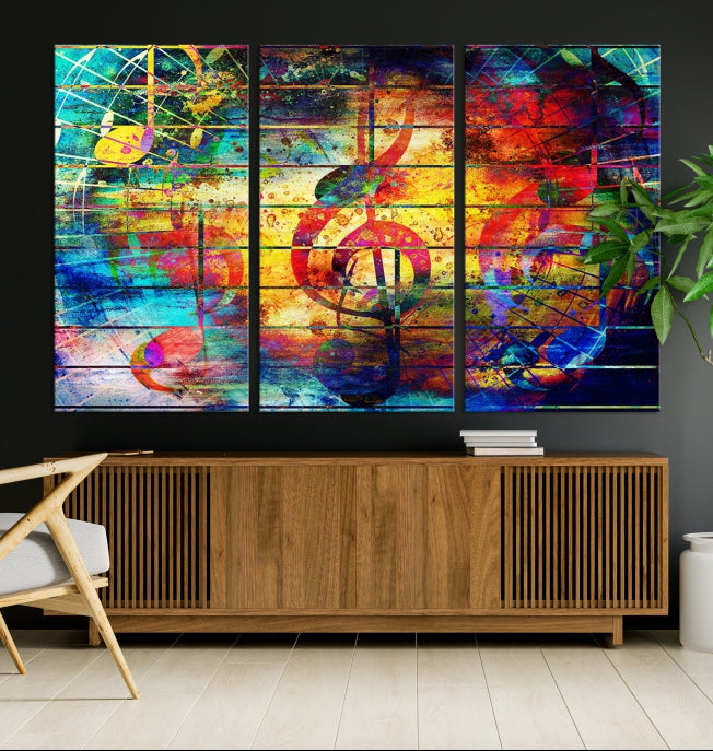 Music Left Switch Abstract Wall Art Canvas Print