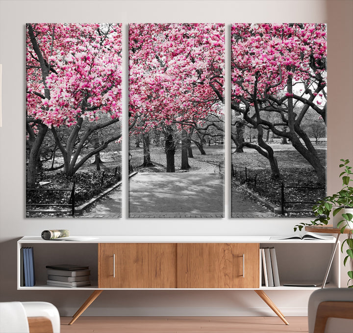 Pink Trees Wall Art Canvas Print
