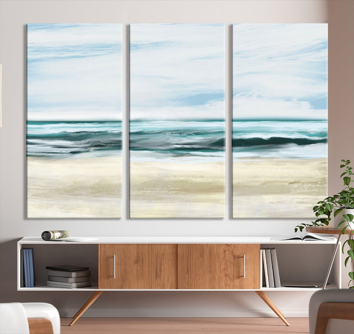 Ocean Abstract Wall Art Canvas Print