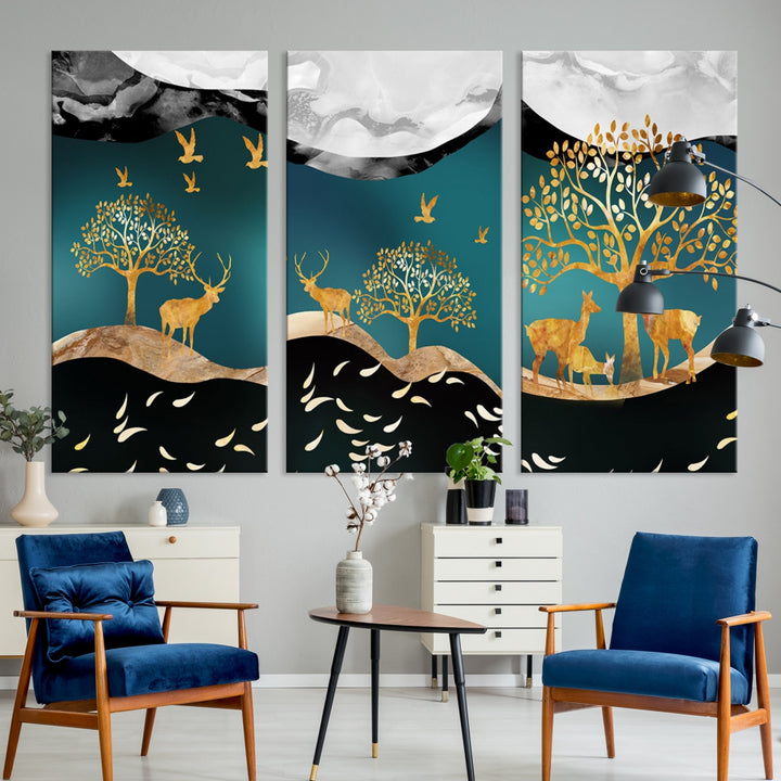 Marvellous Deer Abstract Canvas Print