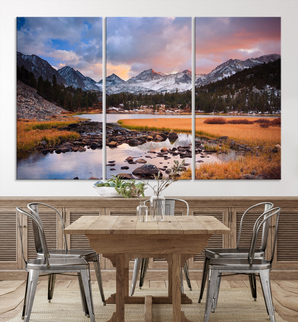 Stunning Mountain Landscape Canvas Wall Art Print Landscape Canvas Art Winter Mountain Print Large Framed Wall Art