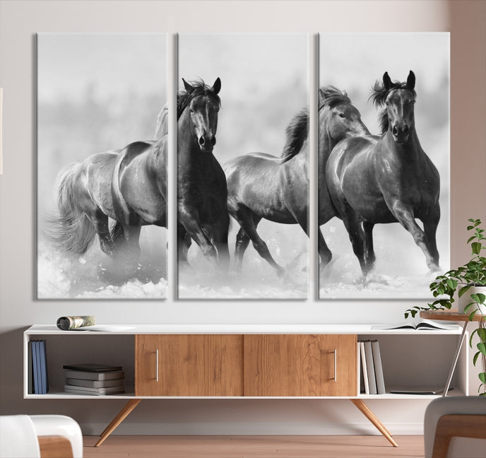 Art mural de chevaux sauvages Impression sur toile