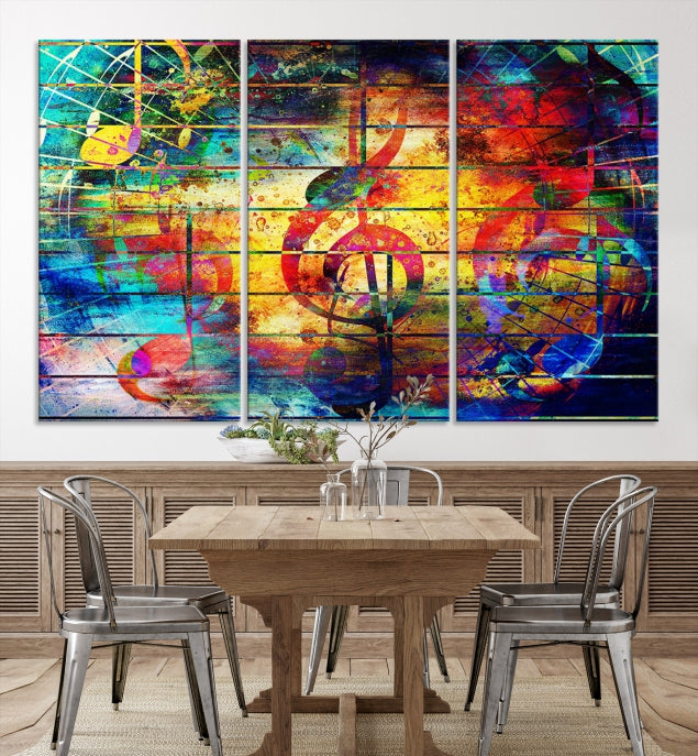 Music Left Switch Abstract Wall Art Canvas Print