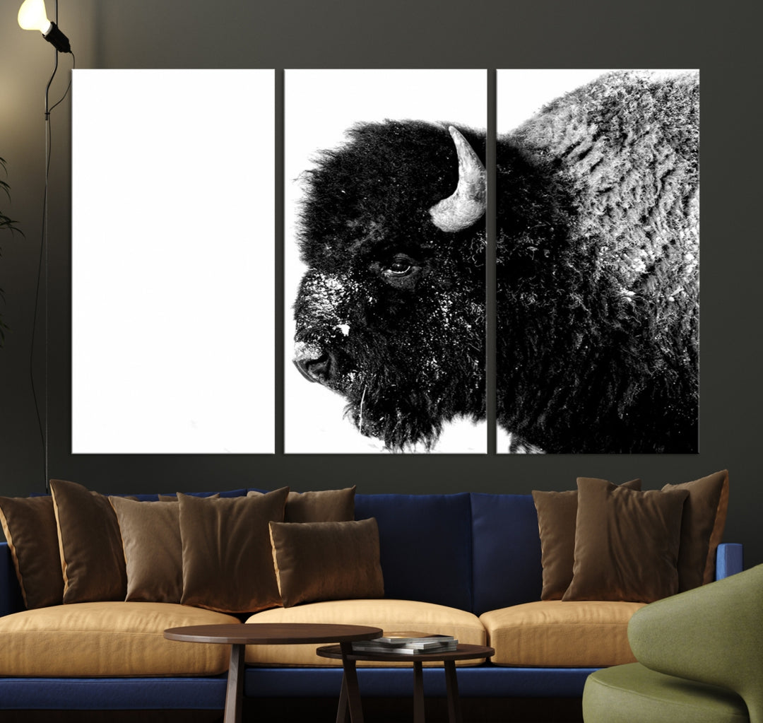Buffalo Wall Art Canvas Print, Bison Print