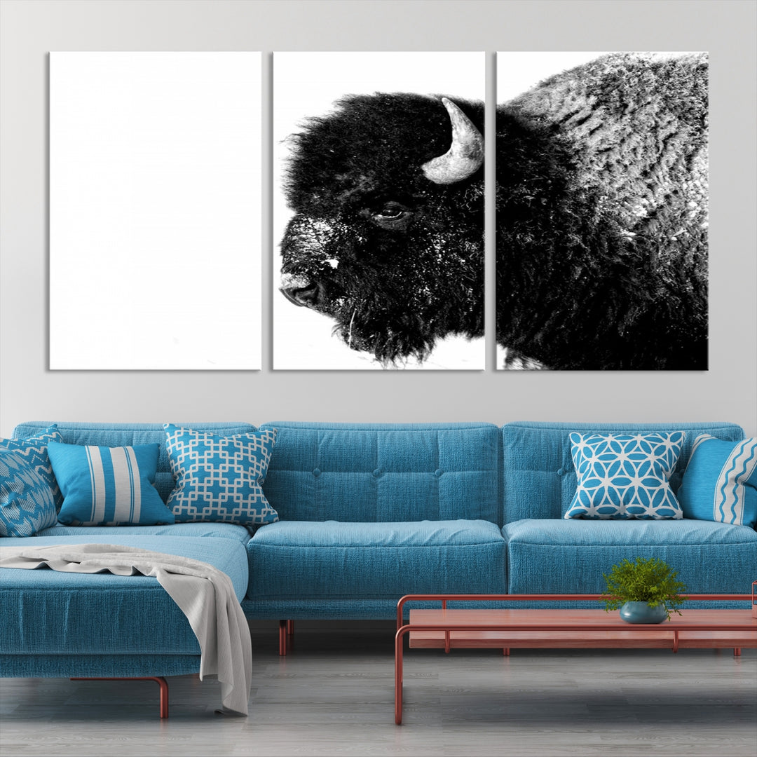 Impression sur toile d’art mural Buffalo, impression de bison