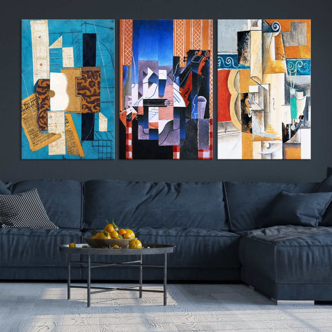 Relaxing Contemporary Abstract Art Canvas Wall Art Print Modern Art Home Office Decor Artwork for Living Room Bedroom Music Room Framed Multi Piece Wall Art Large Canvas Painting Art