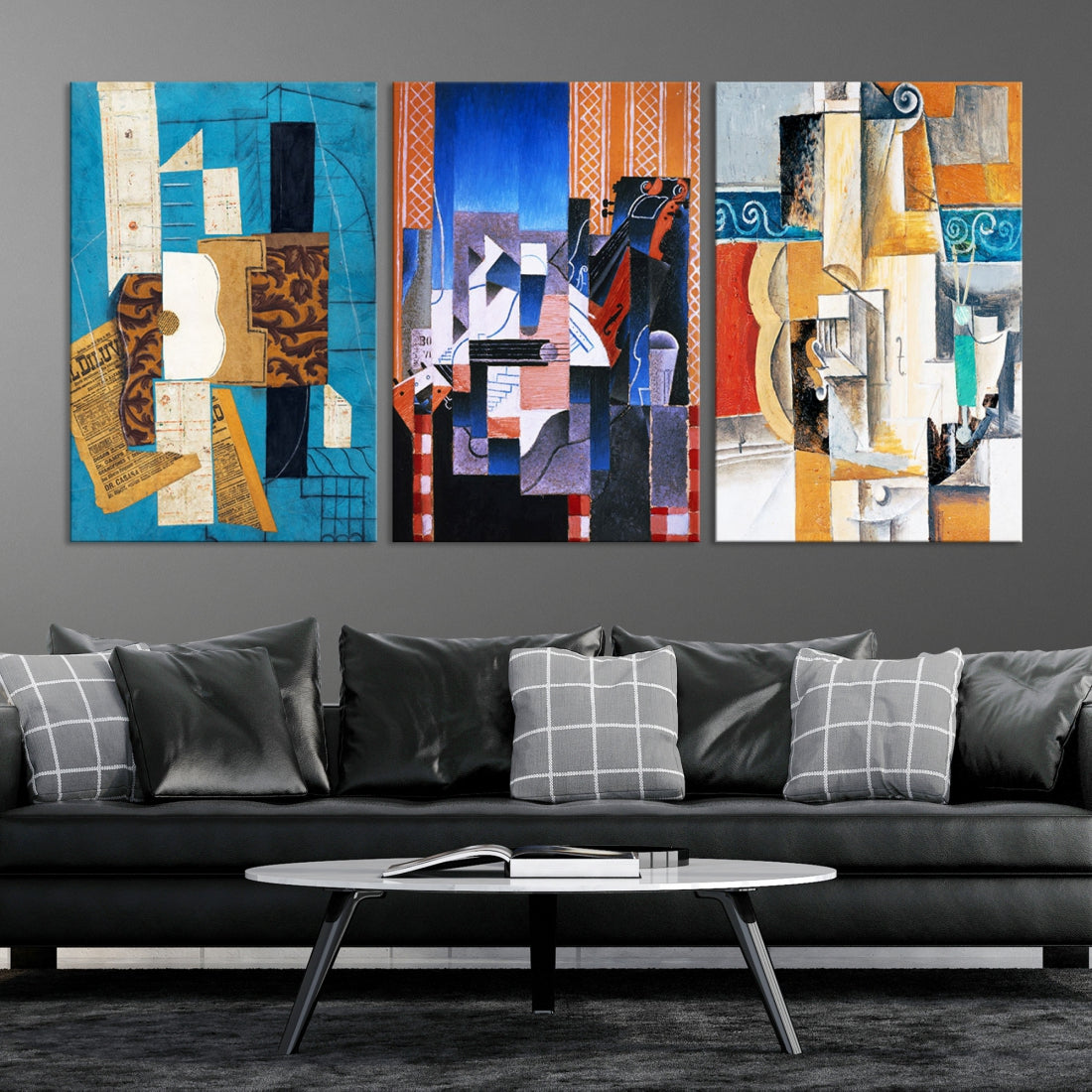 Relaxing Contemporary Abstract Art Canvas Wall Art Print Modern Art Home Office Decor Artwork for Living Room Bedroom Music Room Framed Multi Piece Wall Art Large Canvas Painting Art
