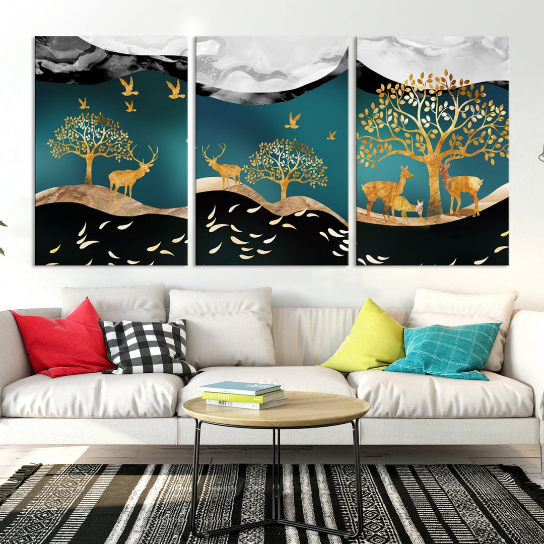 Marvellous Deer Abstract Canvas Print