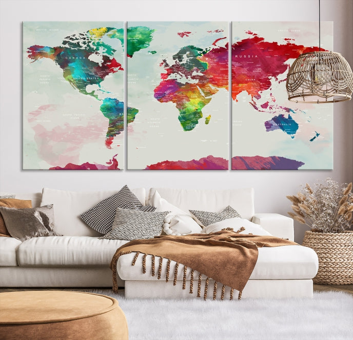 Art mural de la carte du monde