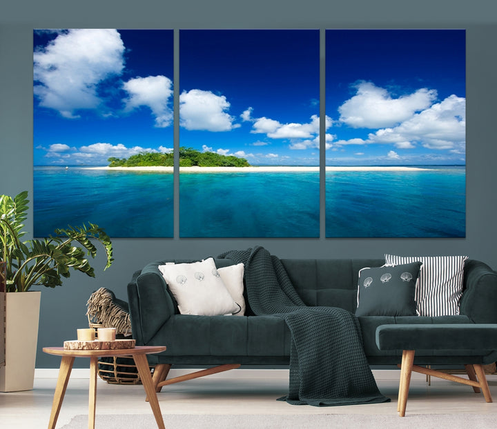 Art mural Petite île tropicale Impression sur toile