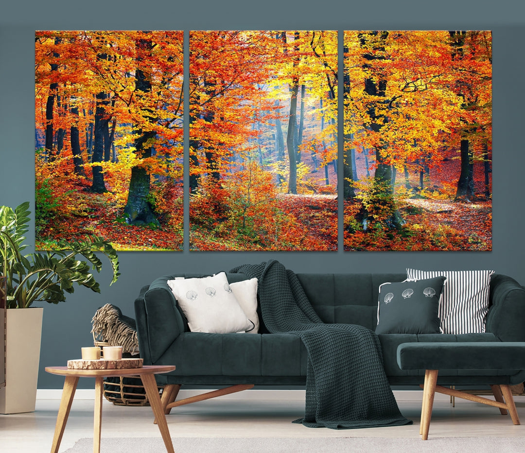 Autumn Forest Canvas Print Wall Art