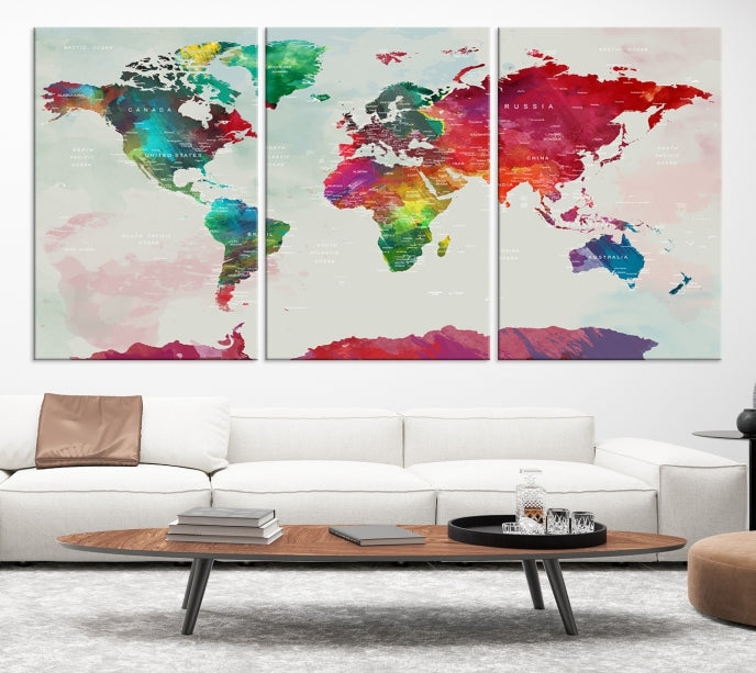Arte de pared del mapa mundial